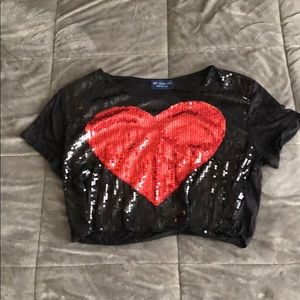 Sequin crop top